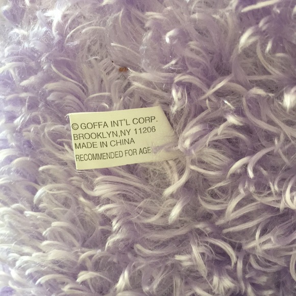 Huge Lavender Bunny Stuffed Animal Floppy Ears White Tail Pink Neck Bow - Picture 12 of 12